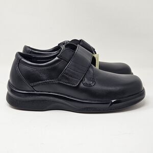 Apex Mens Shoes 7 W Ambulator Single Strap Orthotic Black Leather S7